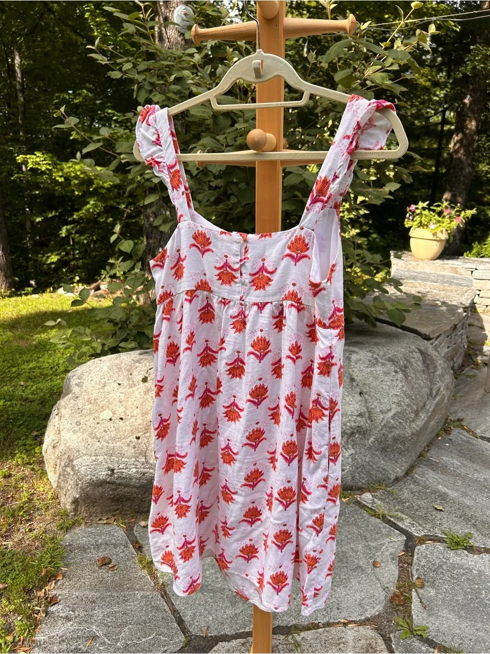 J. Crew Pink Sundress with Orange Floral Motif